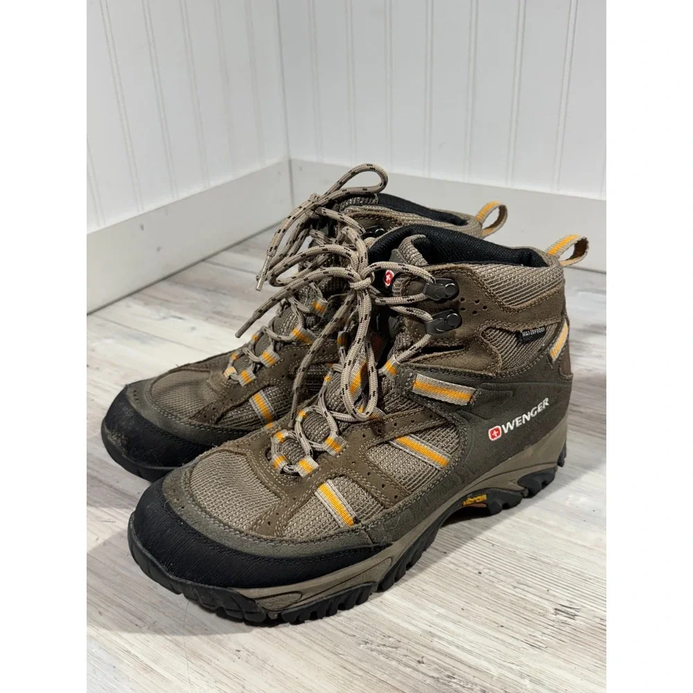 Wenger Swiss Army Anchorage Mid Vibram Hiking Boots MS6104.16 Mens 8.5